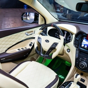 Đổi Màu Nội Thất Cho Hyundai Santafe